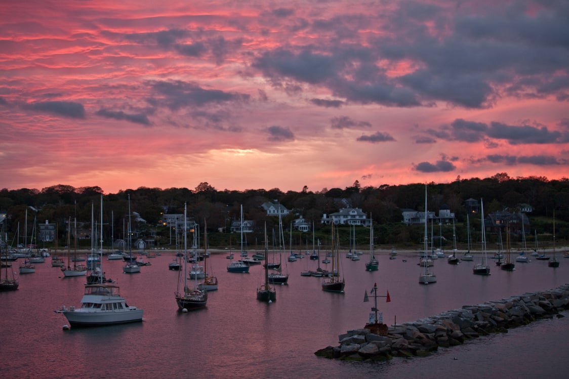 Martha's Vineyard Harbor at Sunset